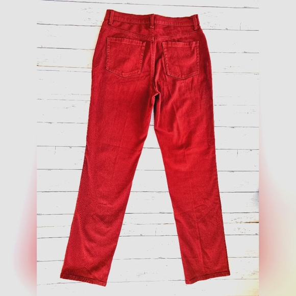 Gloria Vanderbilt Wine Red Fall Holiday Amanda Denim Jeans Stretchy Size 6 - Picture 5 of 13